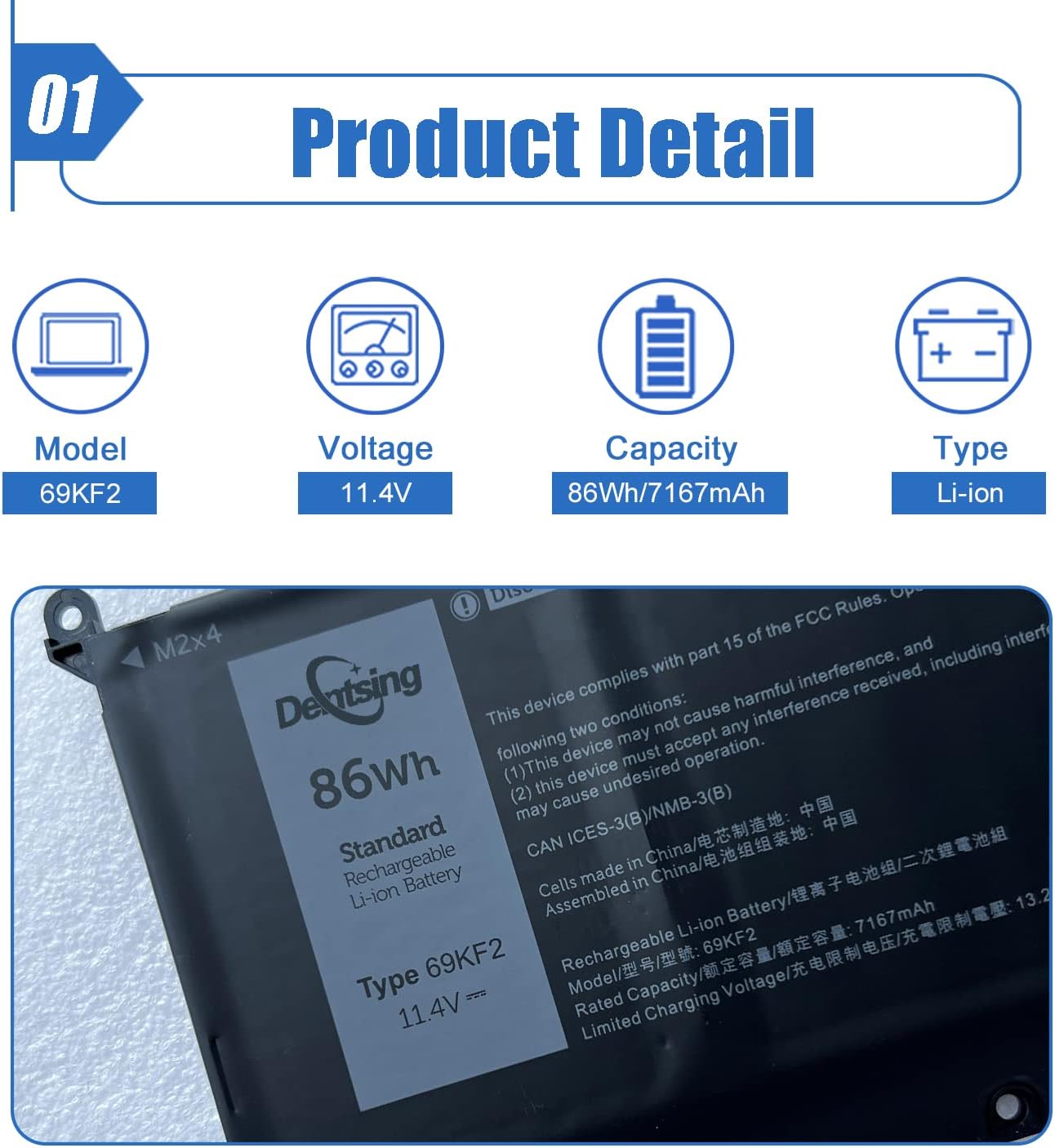 Laptop Battery for Dell Precision Inspiron Alienware XPS G15 Series A40010
