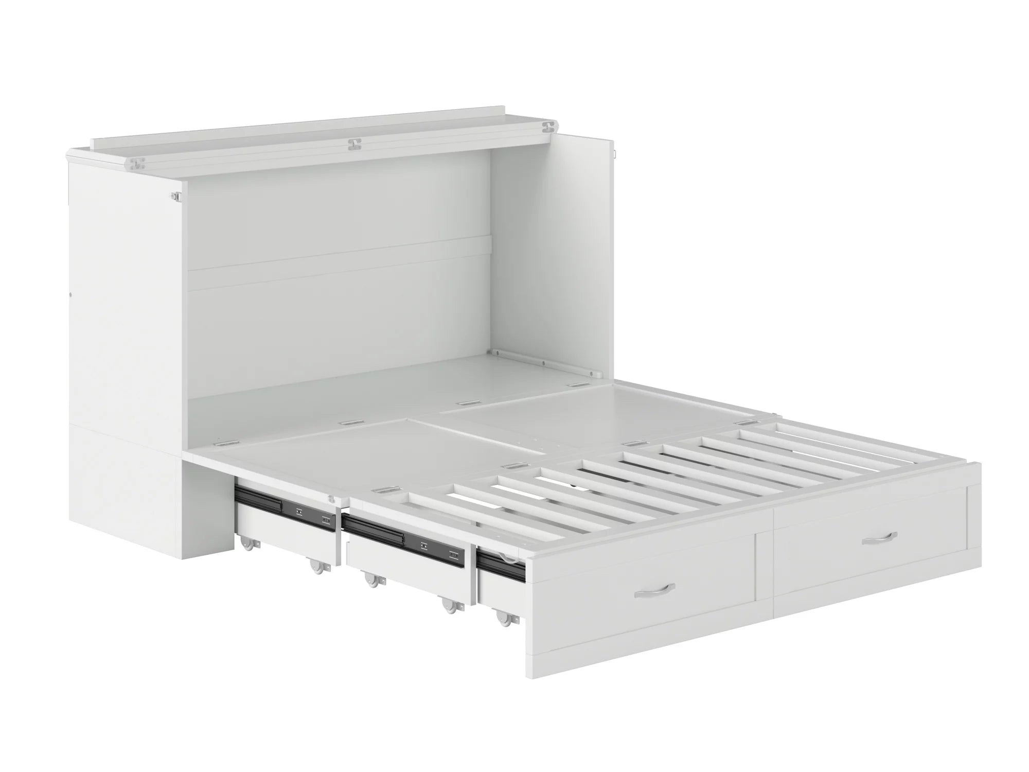 Queen White Murphy Bed Chest L934