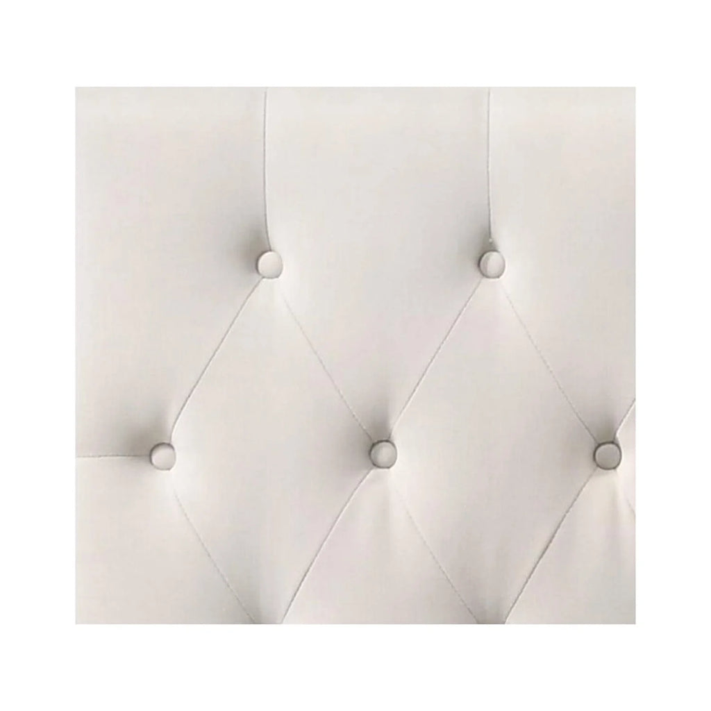 Beige Twin Size Linen Bed with USB Power Connection F87852