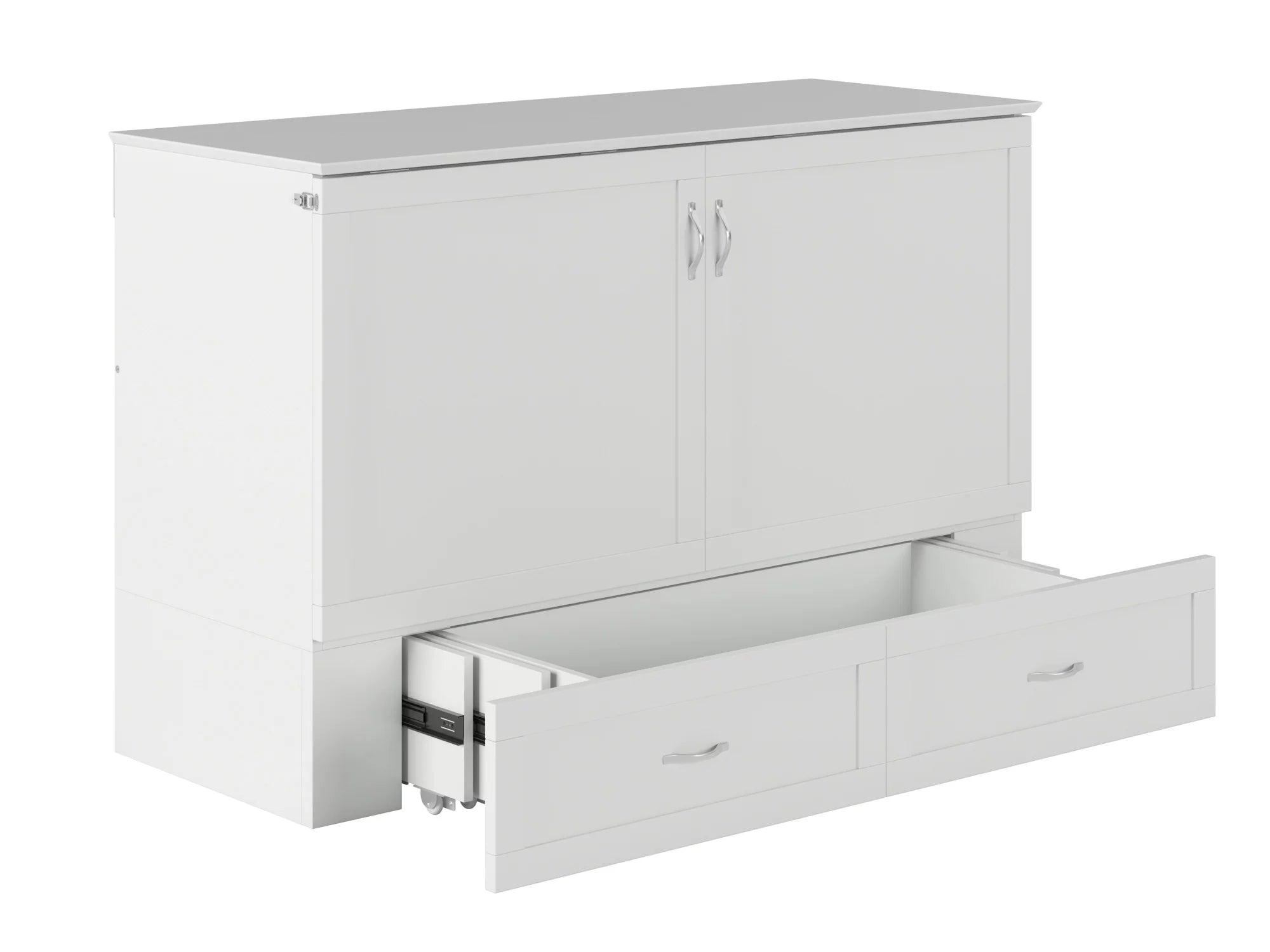 Queen White Murphy Bed Chest L934