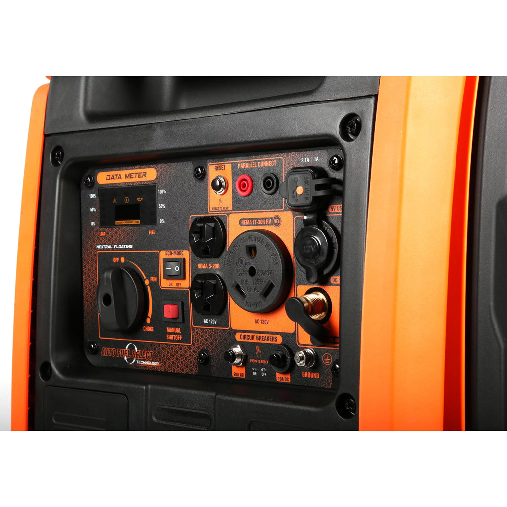 4500-Watt Dual Fuel Portable Inverter Generator with Fuel Shut-Off L8226