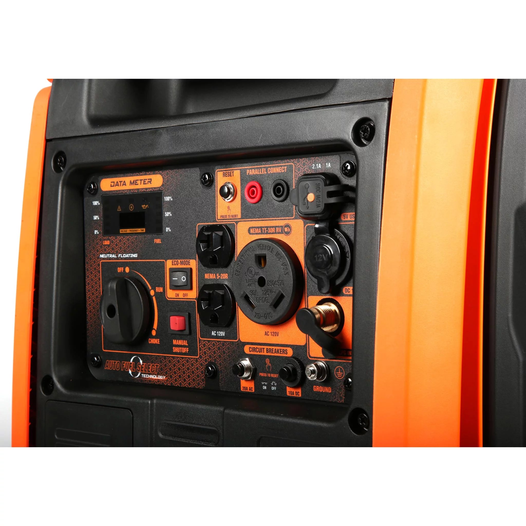 4500-Watt Dual Fuel Portable Inverter Generator with Fuel Shut-Off L8226