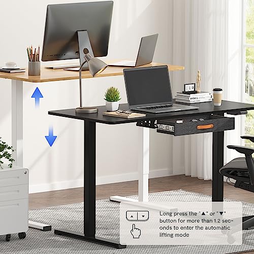48 x 24 Inches Electric Standing Desk with Drawer D156