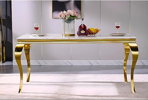 7 Piece White Velvet Dining Table Set L18264