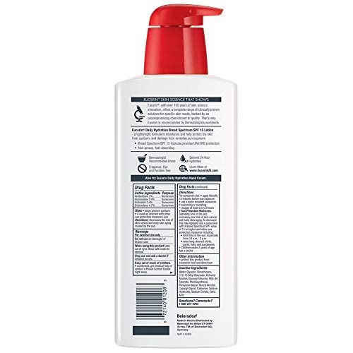 Daily Hydration Lotion with SPF 15 Broad Spectrum Body Lotion for Dry Skin 16.9 fl. Oz. Pump Bottle X81568