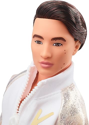 Ken in White and Gold Tracksuit Doll J3420