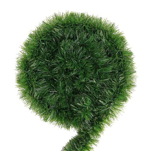 50 Ft Non-Lit Green Tinsel Garland Q3592