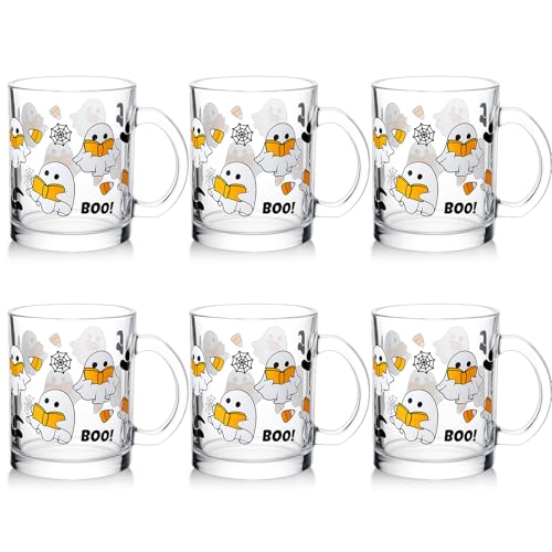 12 Pcs Halloween Ghost Glass Mugs 12 oz K625