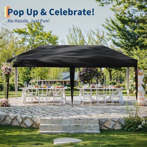 White Pop Up Canopy Tent with Roller Bag B9709