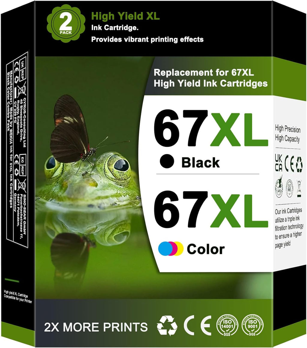 67 Ink Cartridges Black/Color Combo Pack High Yield (2-Pack) P334677
