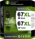 67 Ink Cartridges Black/Color Combo Pack High Yield (2-Pack) P334677