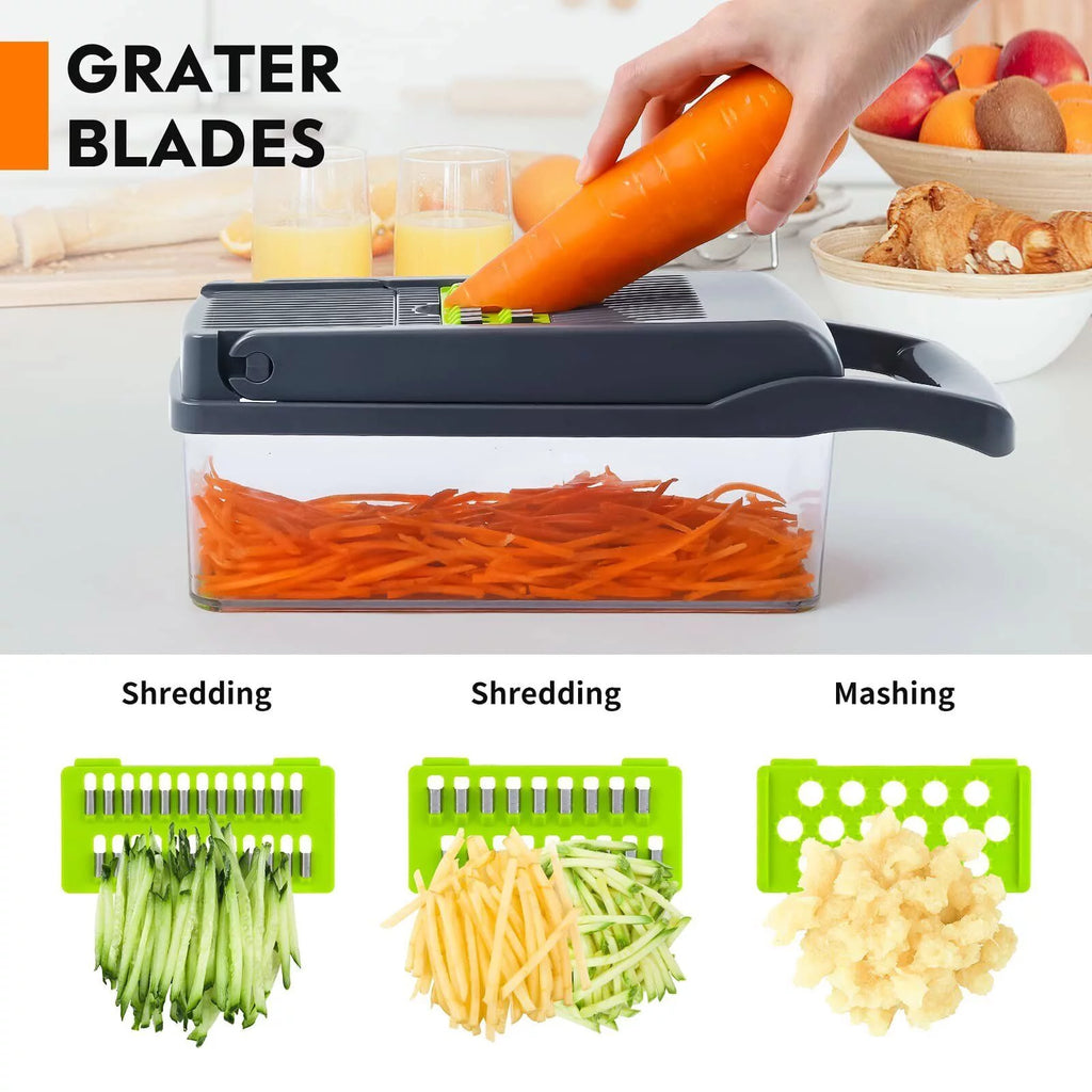 Vegetable Chopper Mandoline Slicer Food Dicer with Container J286