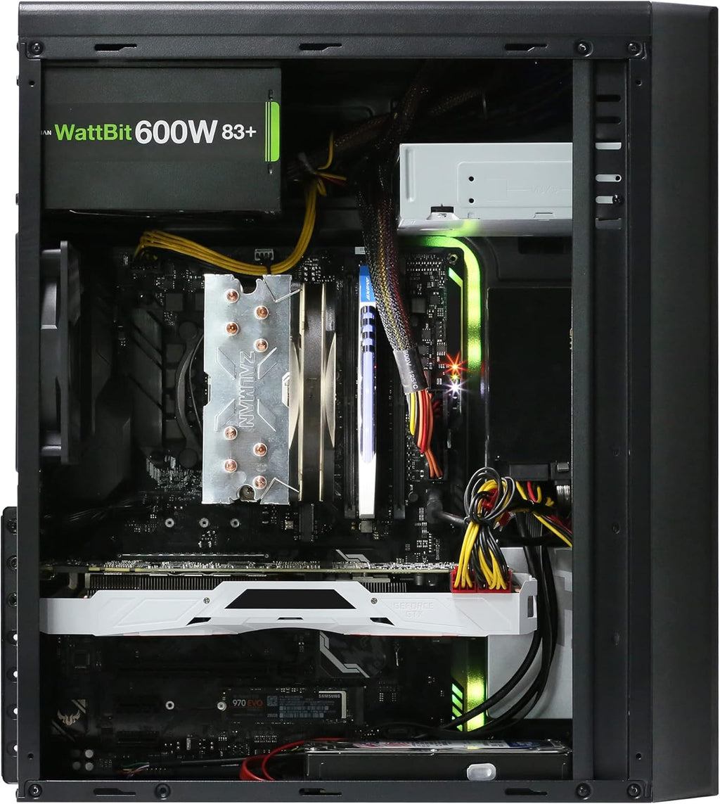 Black ATX Mid Tower Computer PC Case with Pre-Installed 120mm Fan B8148