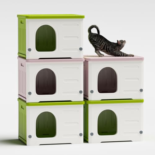 Plastic Cat House (Green) S680798