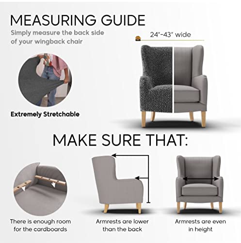 Blue Wingback Chair Slipcover O928