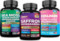 Sea Moss Collagen Saffron Supplement Bundle - 30 Day Supply U81705