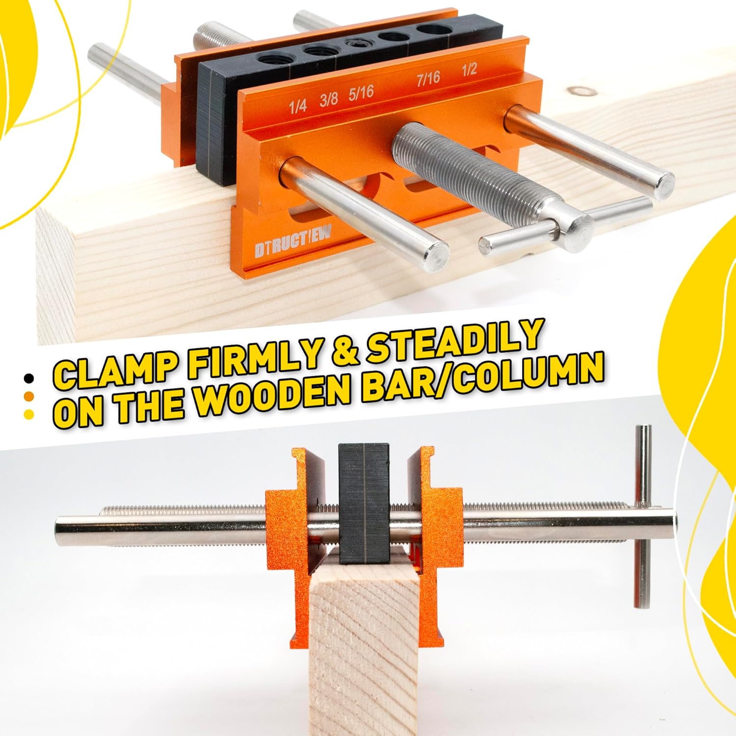 Self Centering Doweling Jig Kit with 6 Drill Guide Bushings A7639
