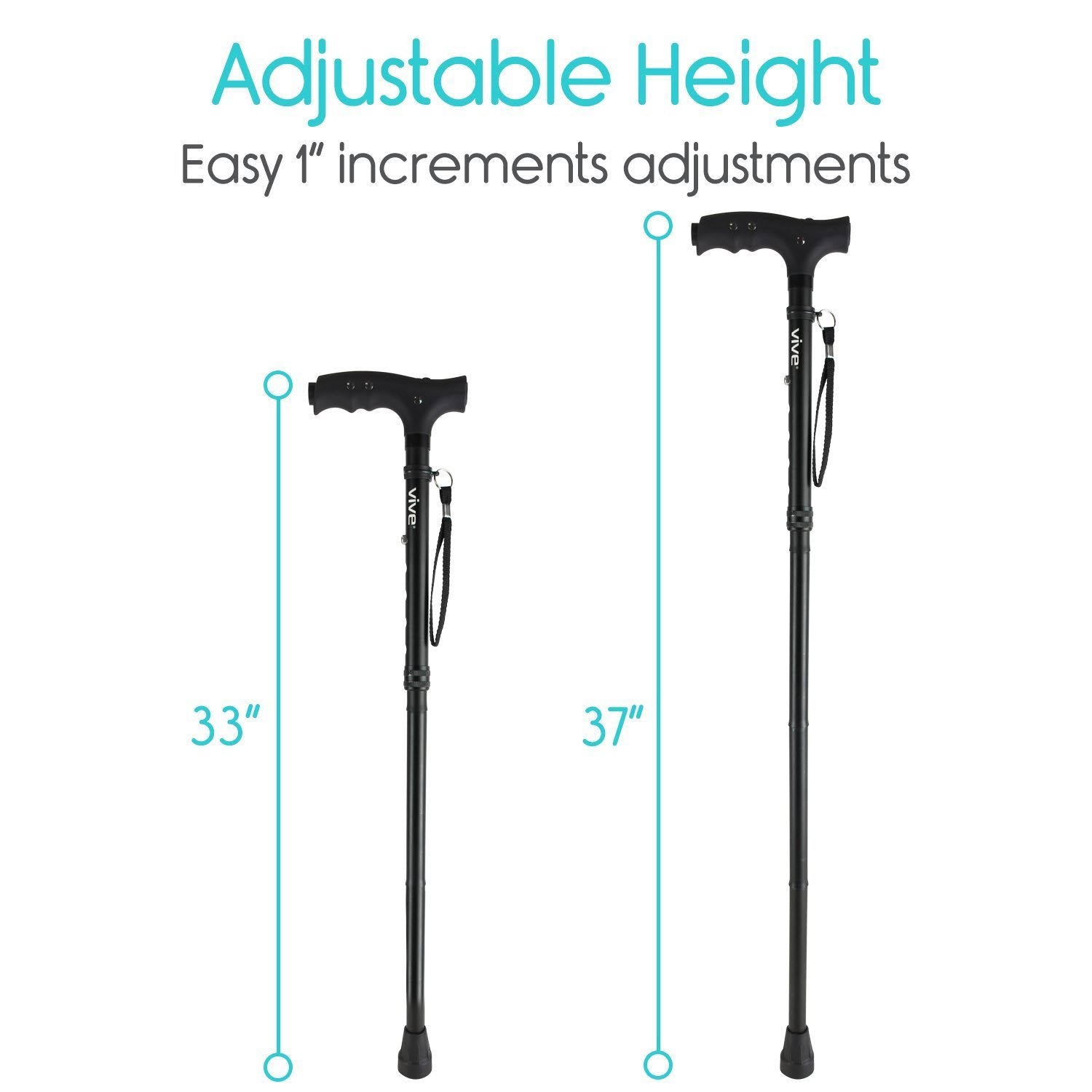 Adjustable LED Folding Cane I95301