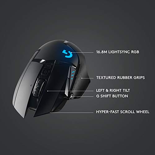Black Wireless Gaming Mouse with Hero 25K Sensor A4267