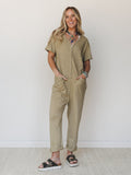 Posy Jumpsuit - Faded Olive