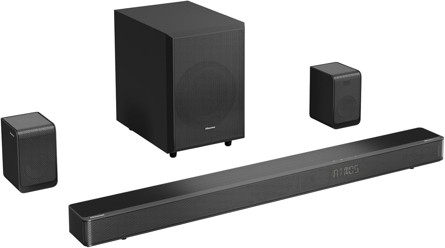 5.1.2 Ch 420W Soundbar with Wireless Subwoofer and Wireless Rear Satellite Speakers, Black A818164