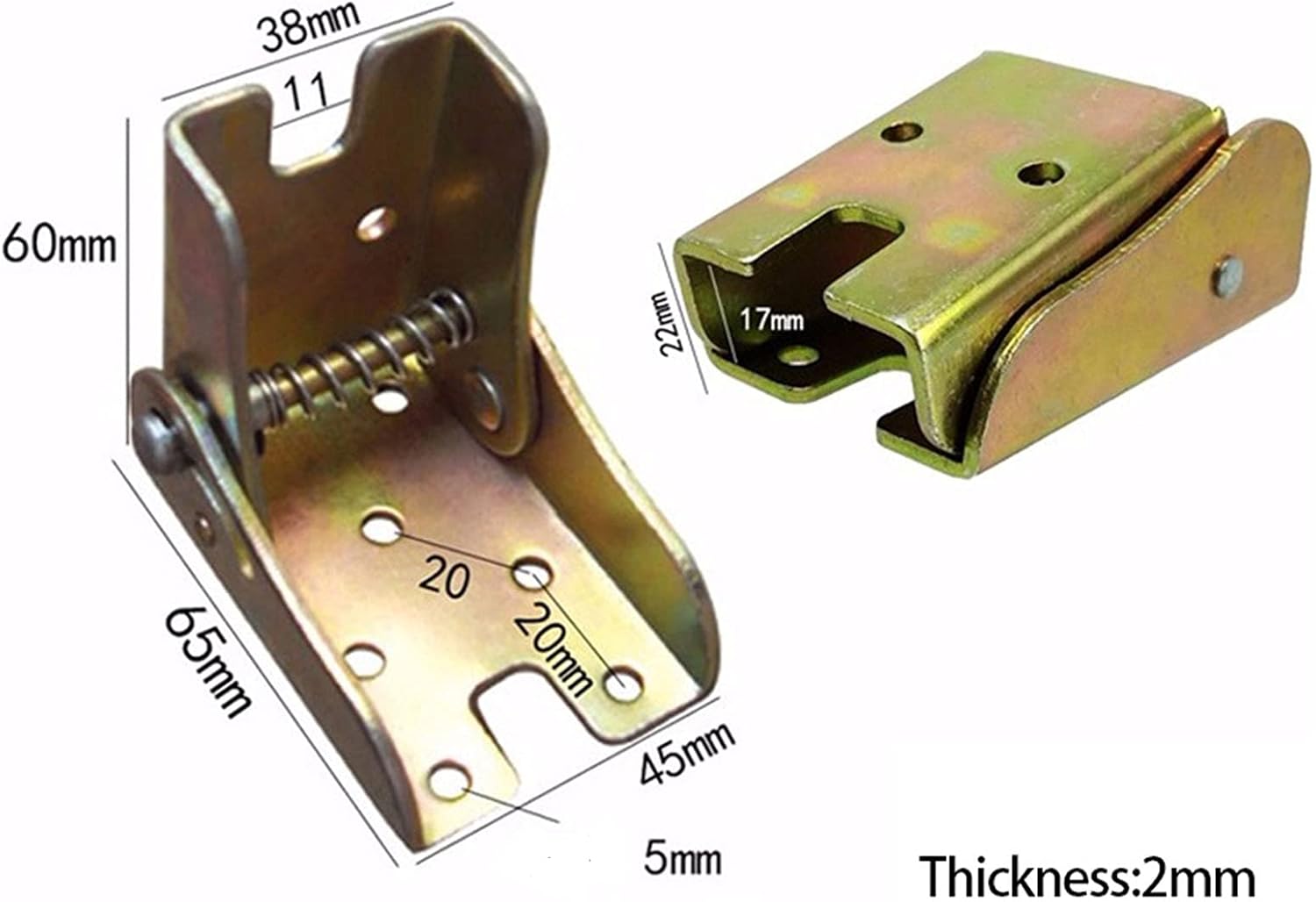 2PCS Iron Table Leg Hinge Folding Bracket Self-Locking Furniture Hardware Z79231