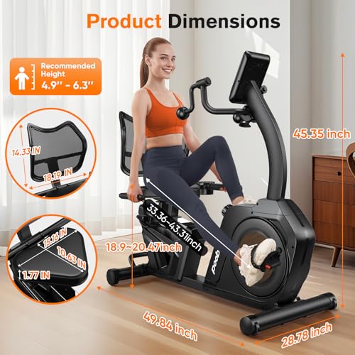 Recumbent Exercise Bike with Arm Exerciser B104735