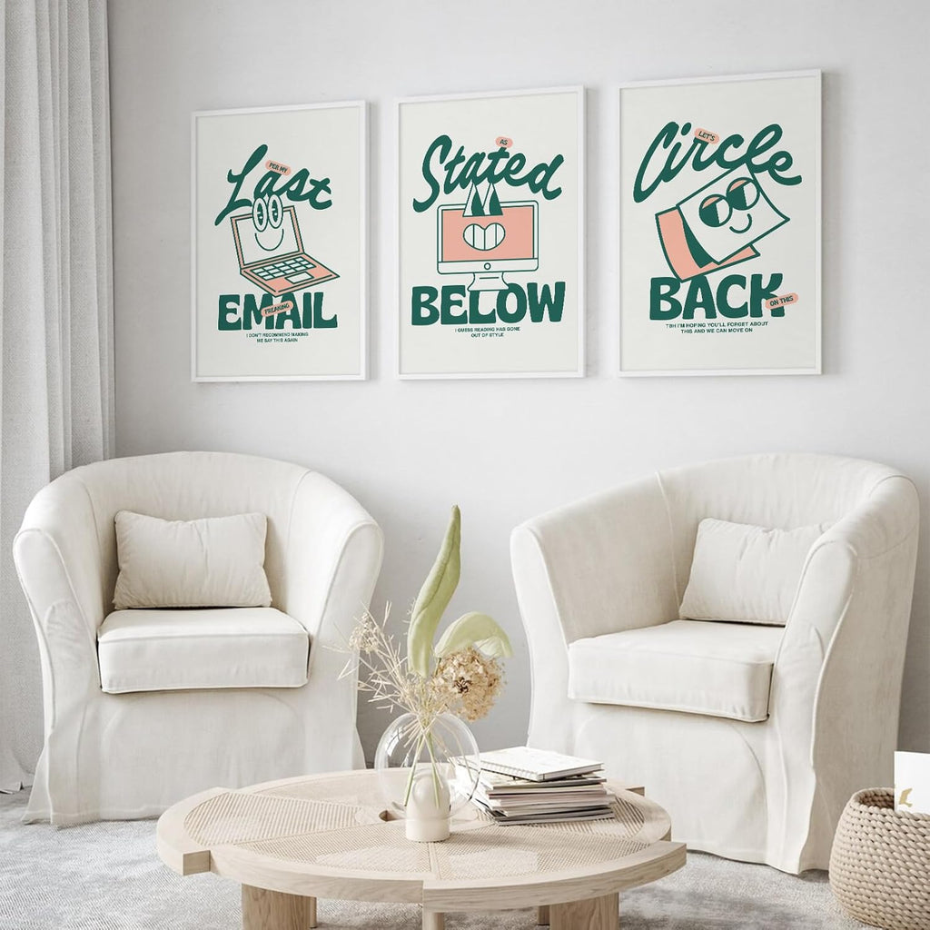 Set of 3 Unframed 12x16 Inch Canvas Wall Art Prints T292014