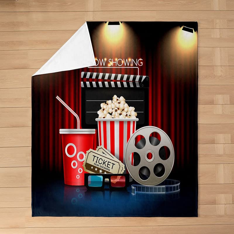 Vintage Cinema Plush Flannel Fleece Throw Blanket 40"x50" X229804