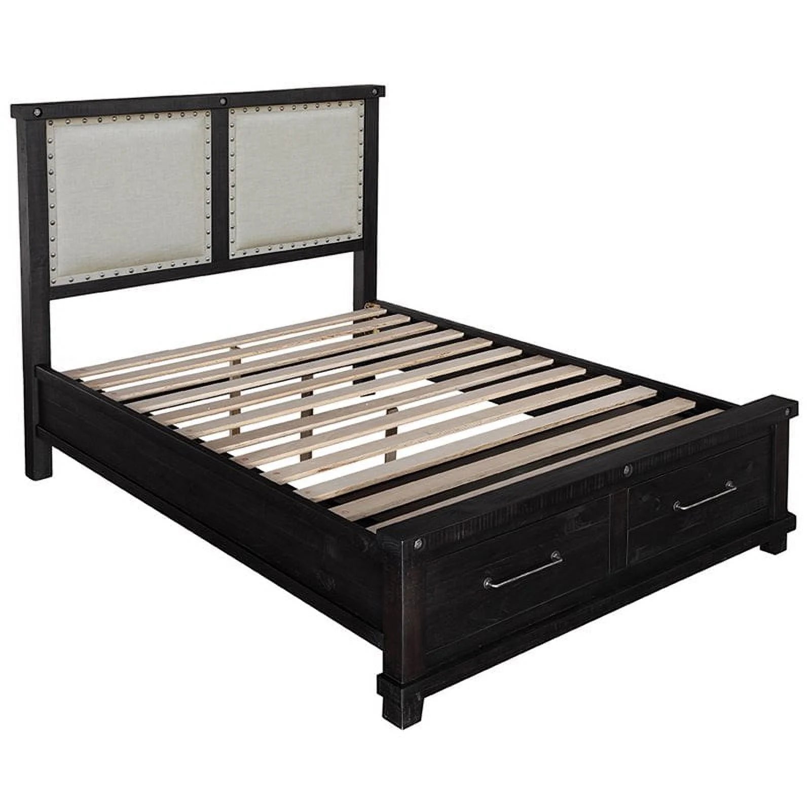 Cafe Upholstered California King Storage Bed V481206