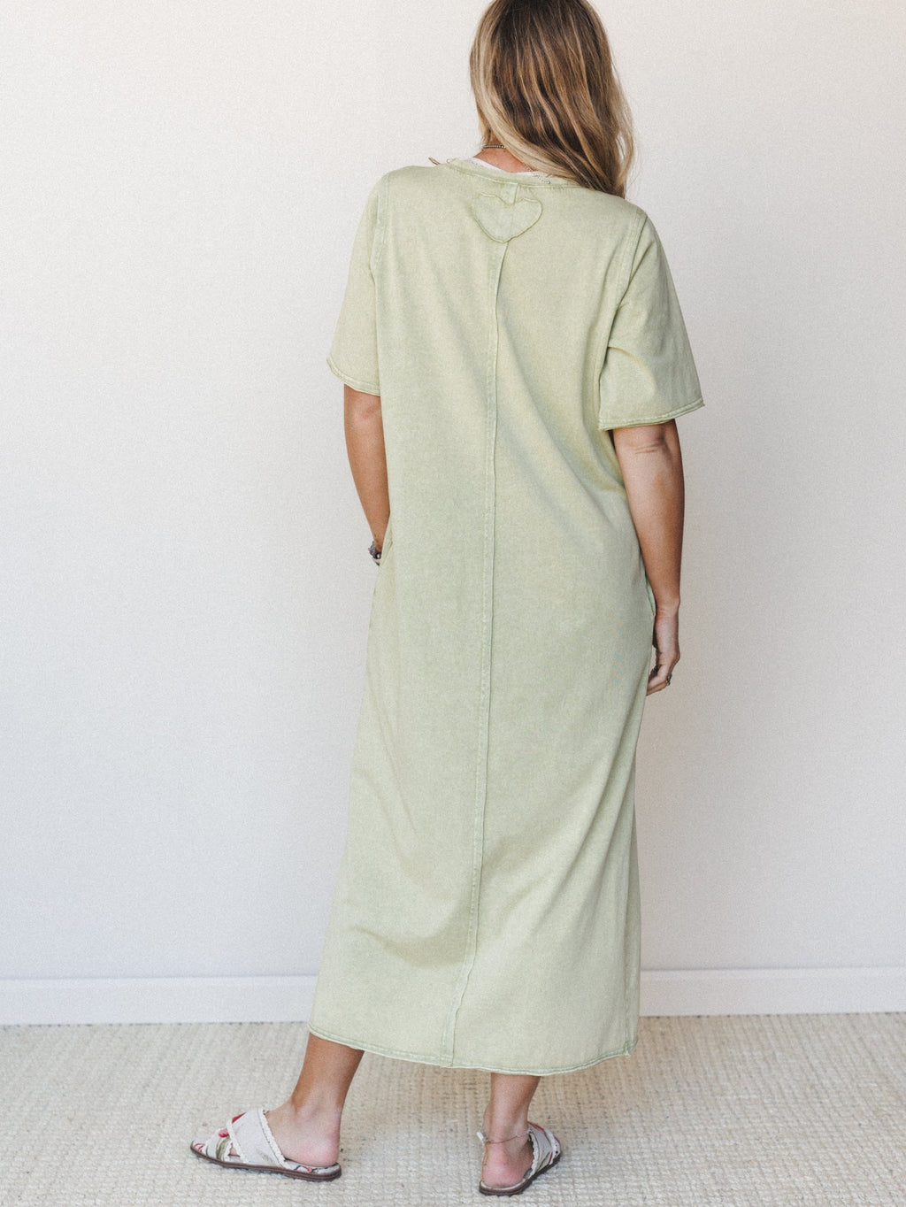 Skye Maxi Tee Dress - Sage