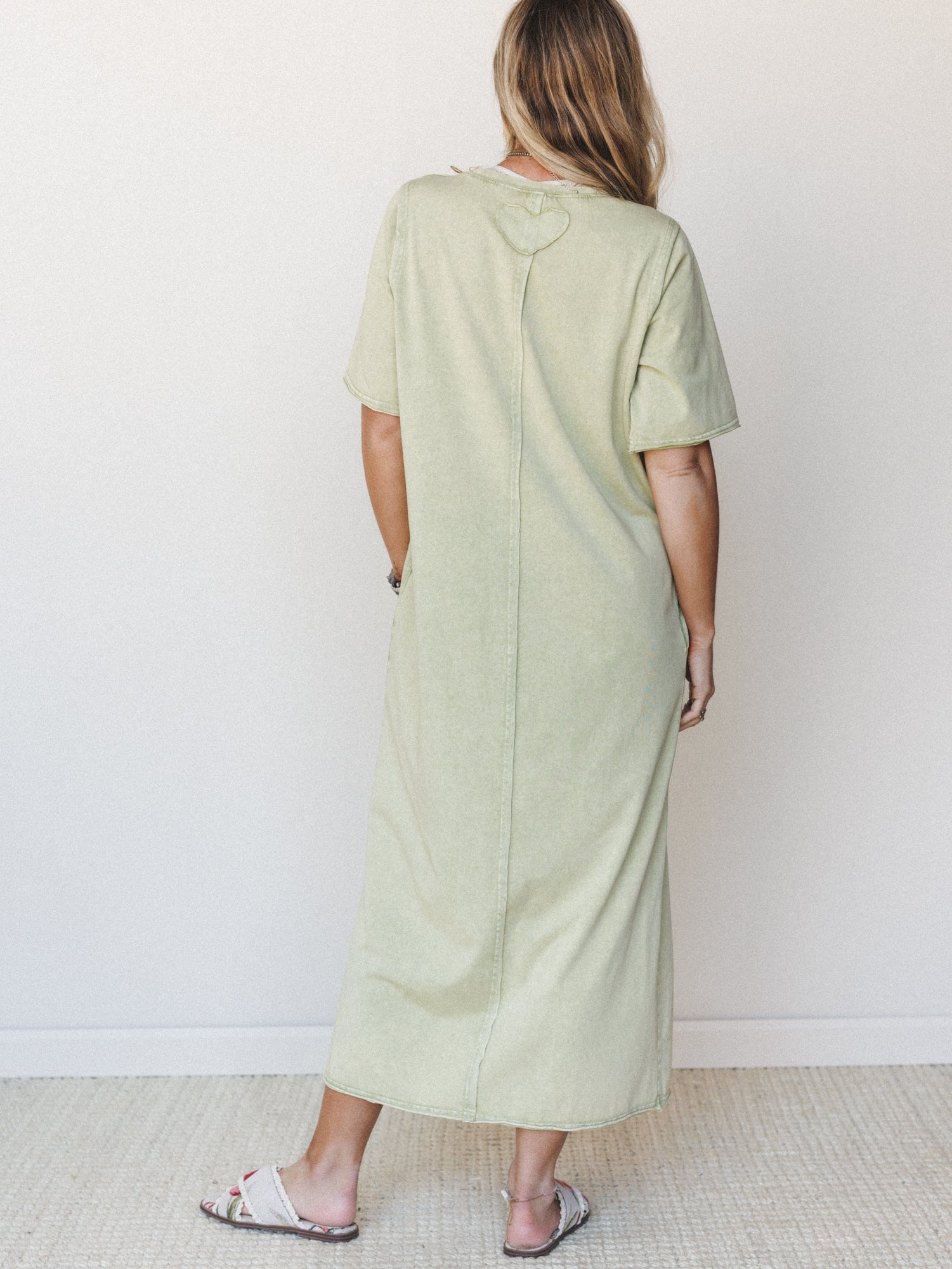Skye Maxi Tee Dress - Sage