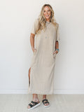Skye Maxi Tee Dress - Toast