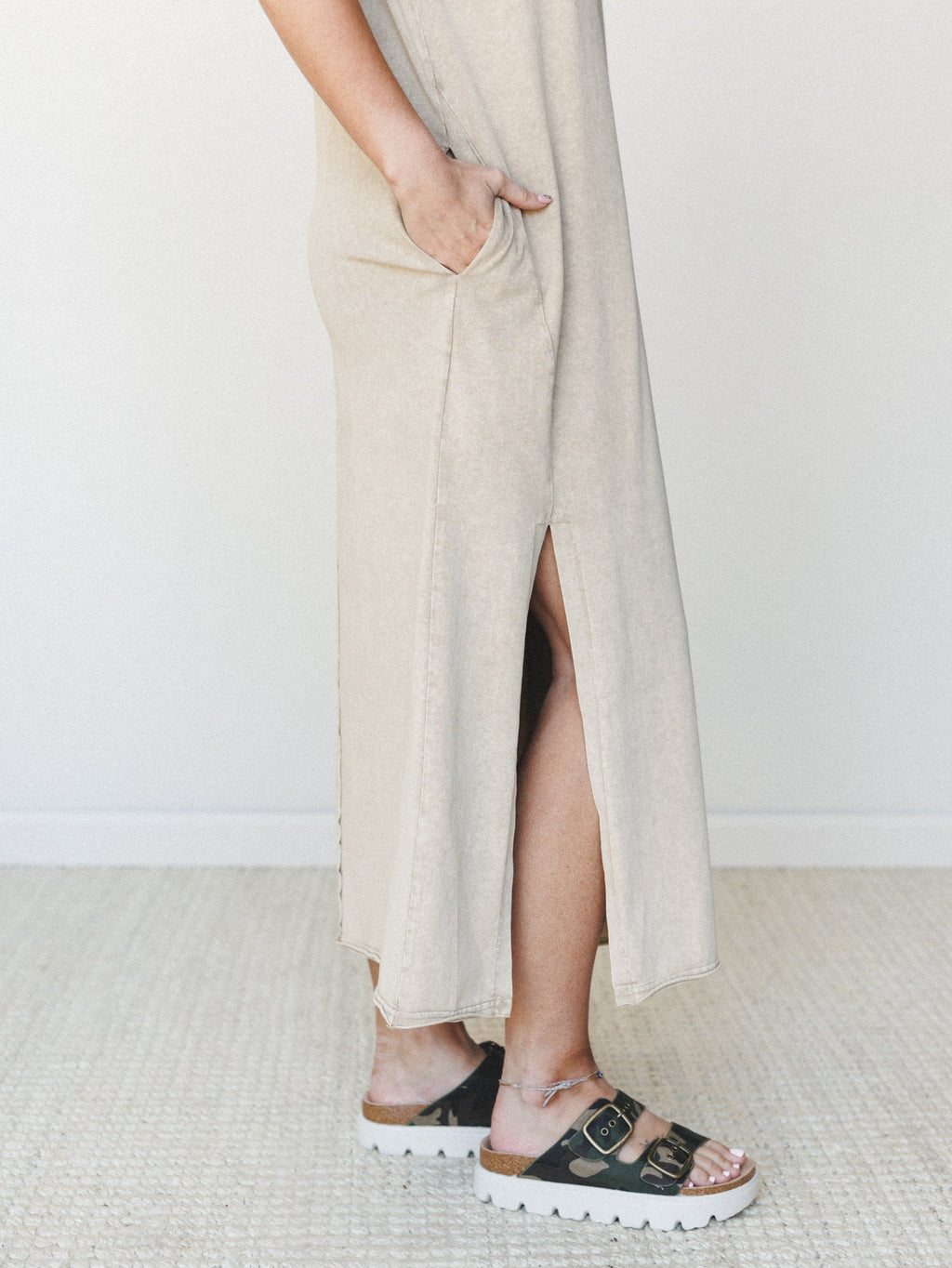 Skye Maxi Tee Dress - Toast