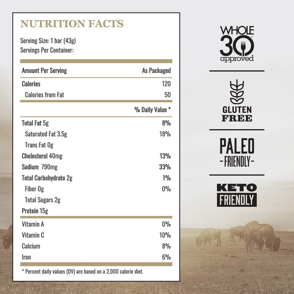 Venison Sea Salt & Pepper Bars, 4ct Box 1.5oz Bars K947827