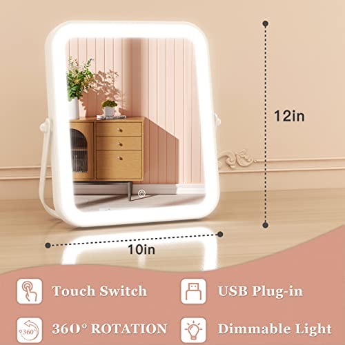 LED Makeup Mirror with Lights, 360° Rotation E20337