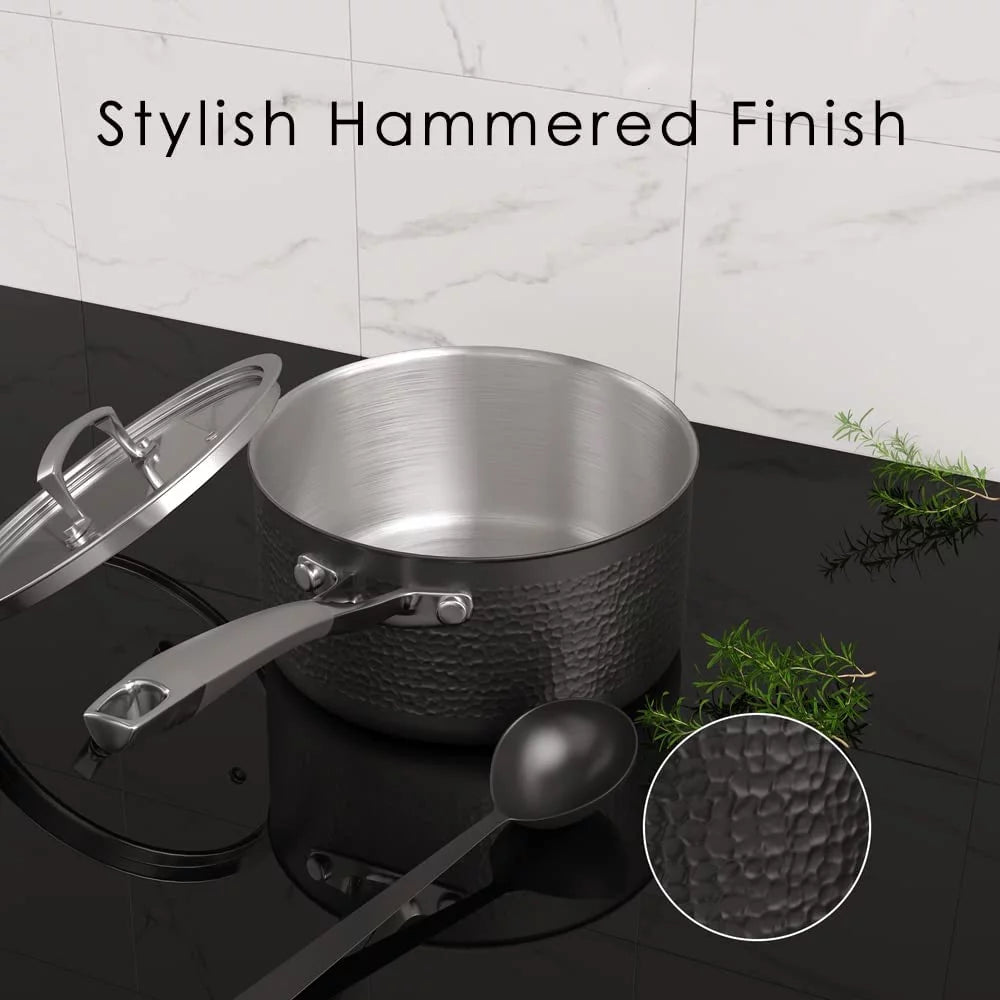 7-Piece Tri-Ply Stainless Steel Cookware Set H109537