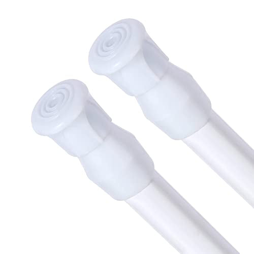 2 Pack Small Tension Curtain Rods 7 in to 11 Extendable Width Spring Cupboard Bars Adjustable D687