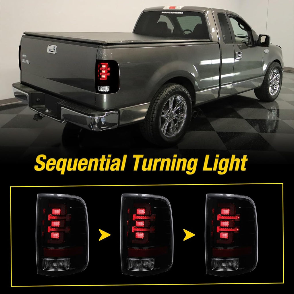 Black Smoke Lens LED Taillights 1 Pair M987