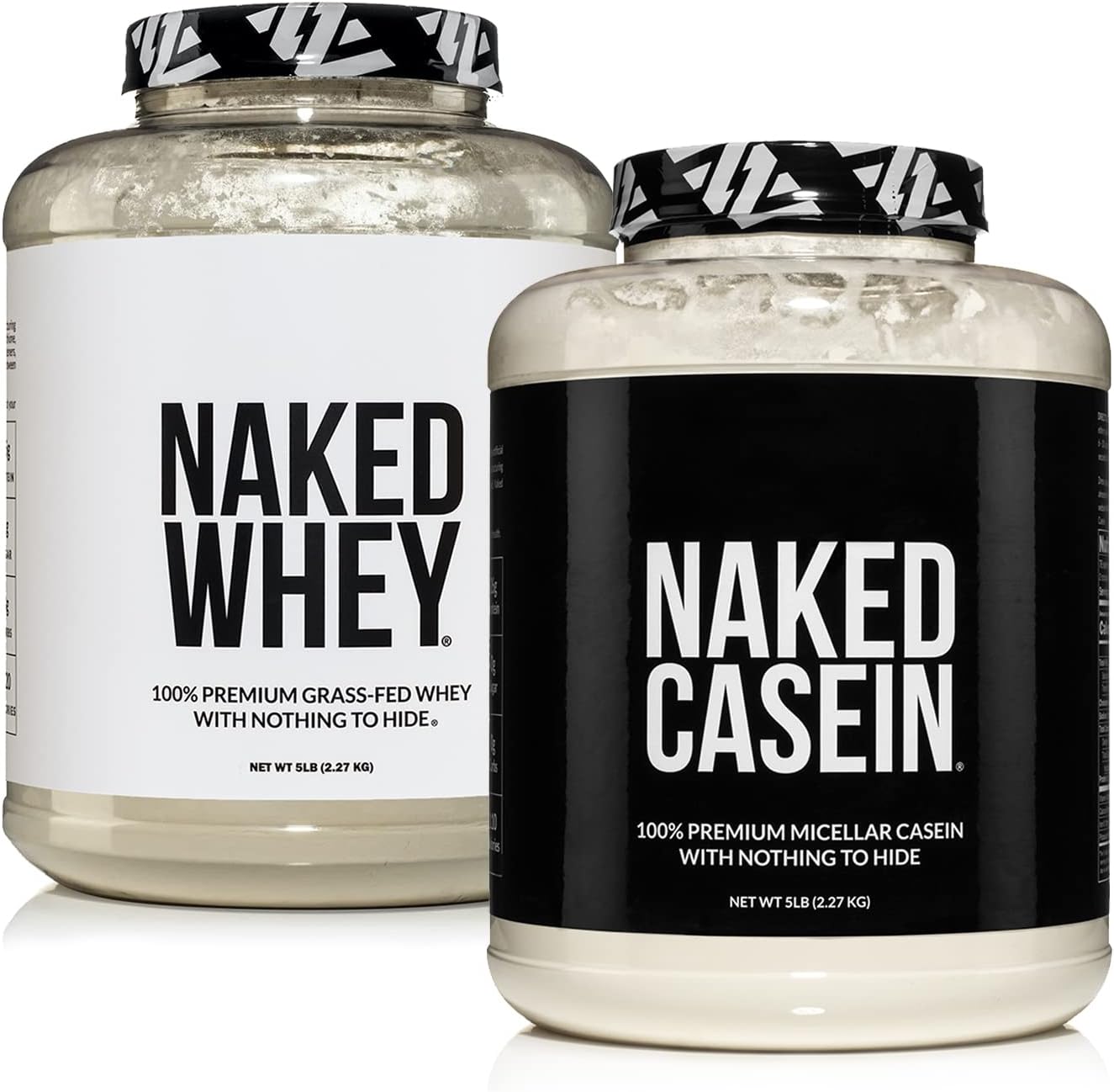 5LB Unflavored Whey and 5LB Unflavored Casein Protein Bundle H22897