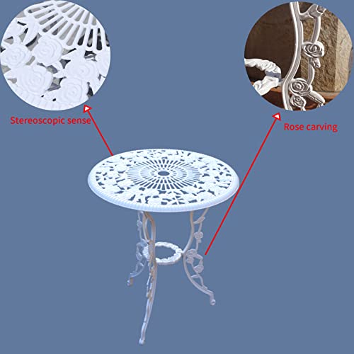 Bistro Set 1 Table 2 Chairs Rose-Bronzed B4043