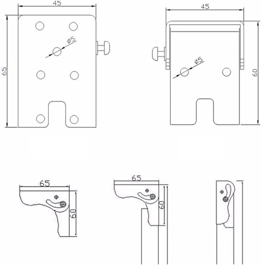 2PCS Iron Table Leg Hinge Folding Bracket Self-Locking Furniture Hardware Z79231