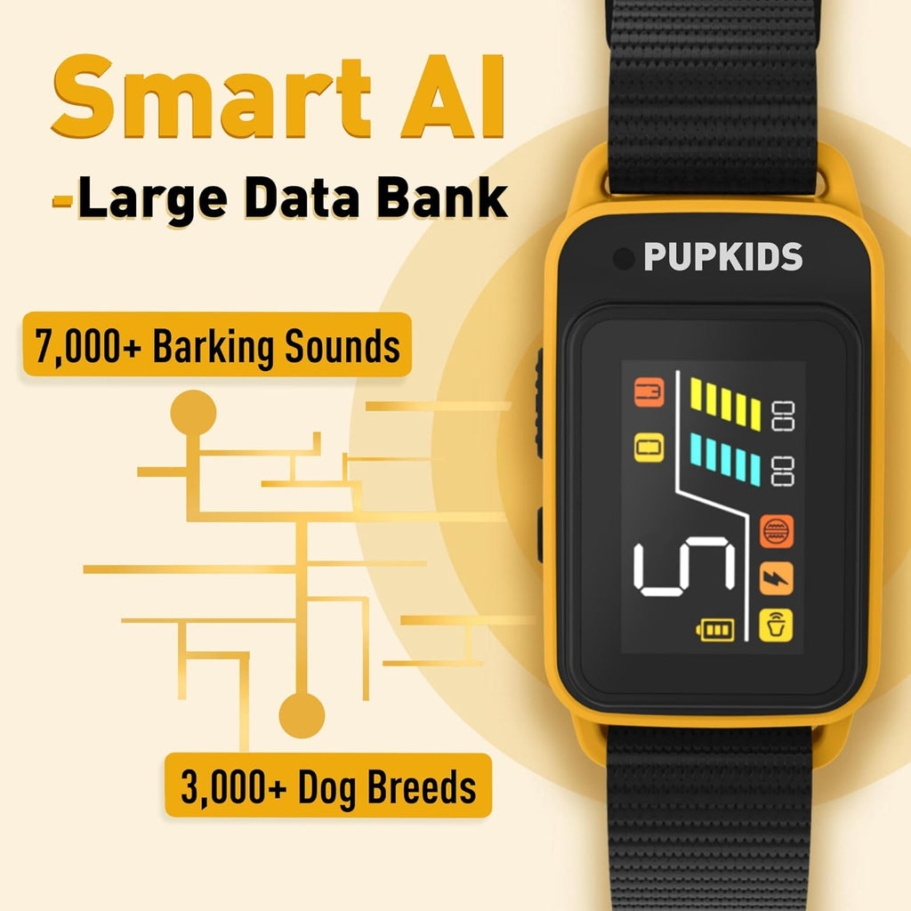 2 in1 No Shock & Safe Shock Bark Collar with 5 Sensitivities IPX7 Waterproof Rechargeable Anti-Barking Device D156063