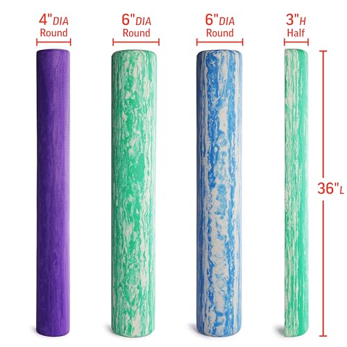 Standard Density Foam Roller 36 Inches by 6 Inches Blue A8684