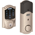 Satin Nickel Touchscreen Deadbolt with Alarm C26363