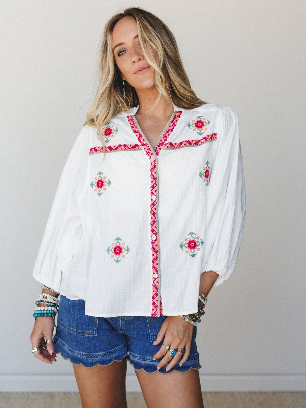 Canyon Wind Blouse - White