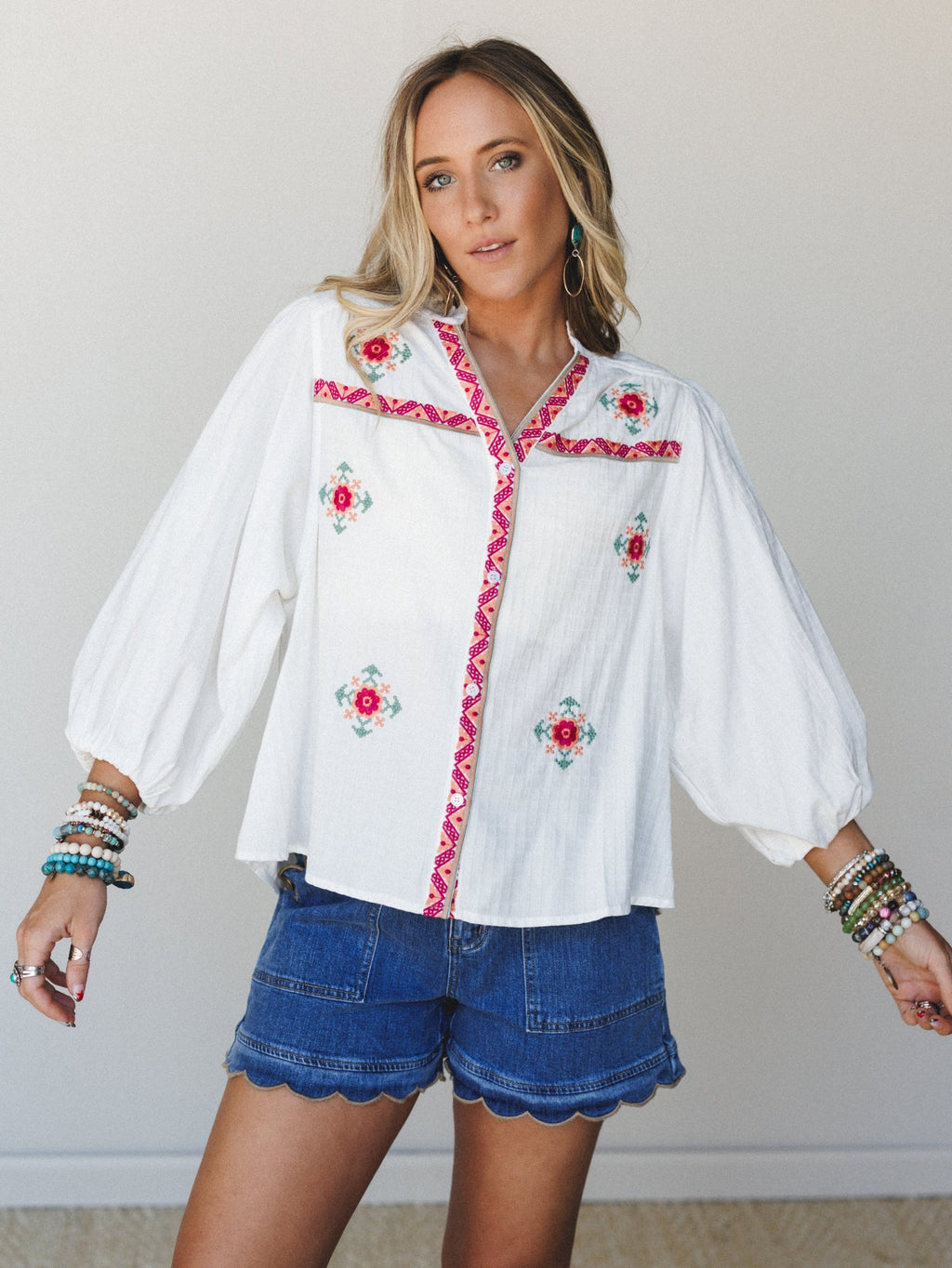 Canyon Wind Blouse - White