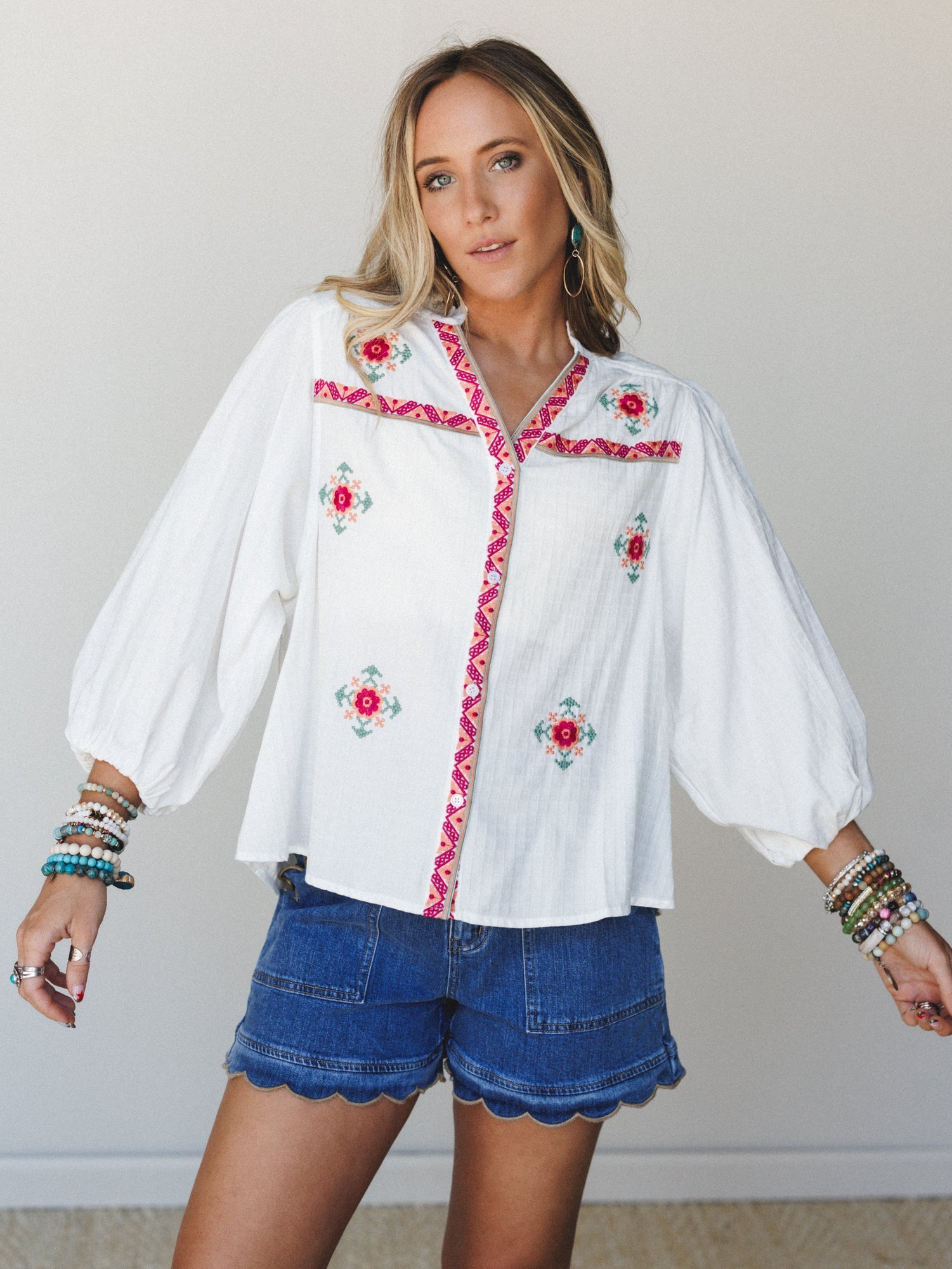 Canyon Wind Blouse - White