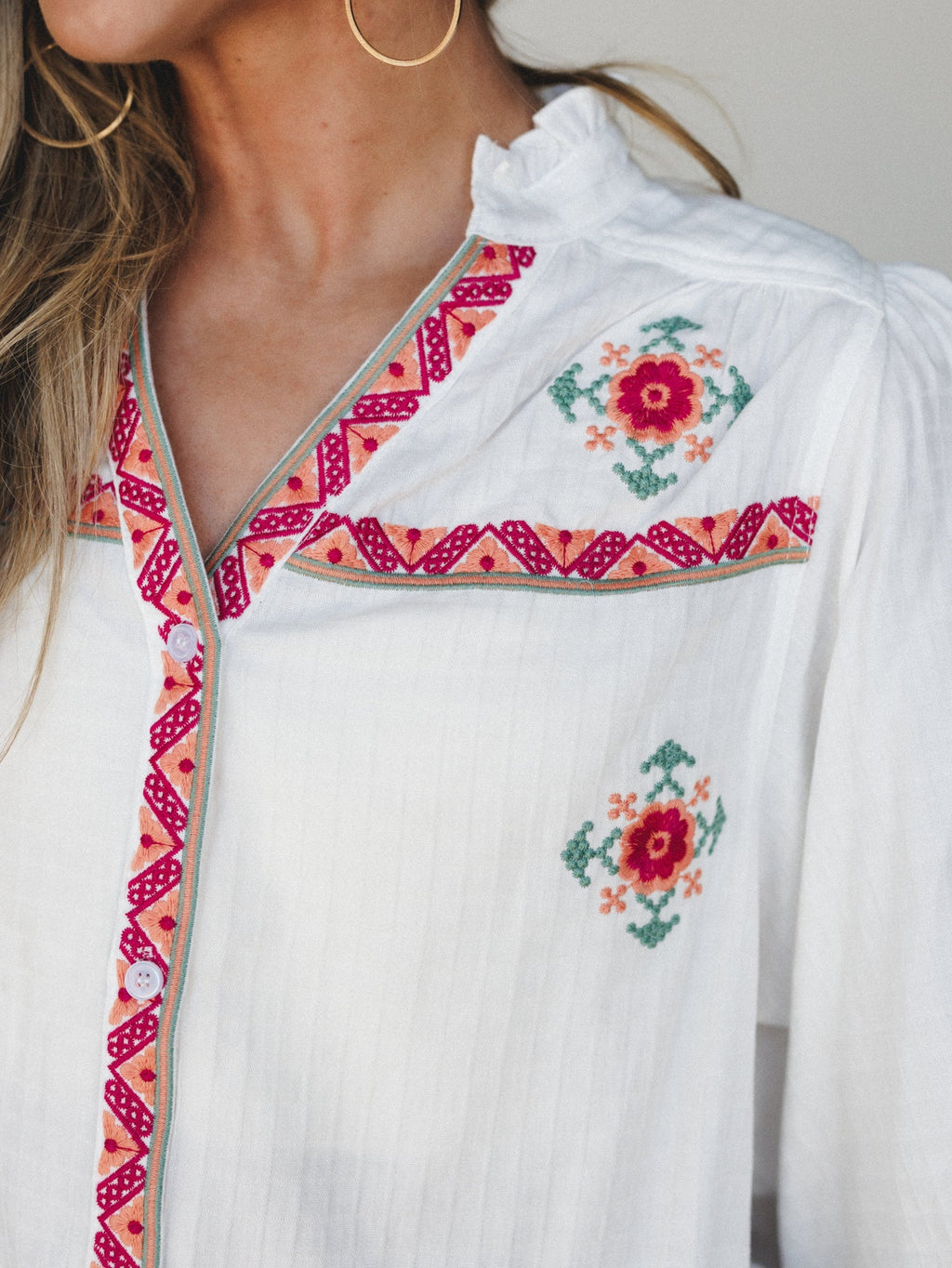 Canyon Wind Blouse - White