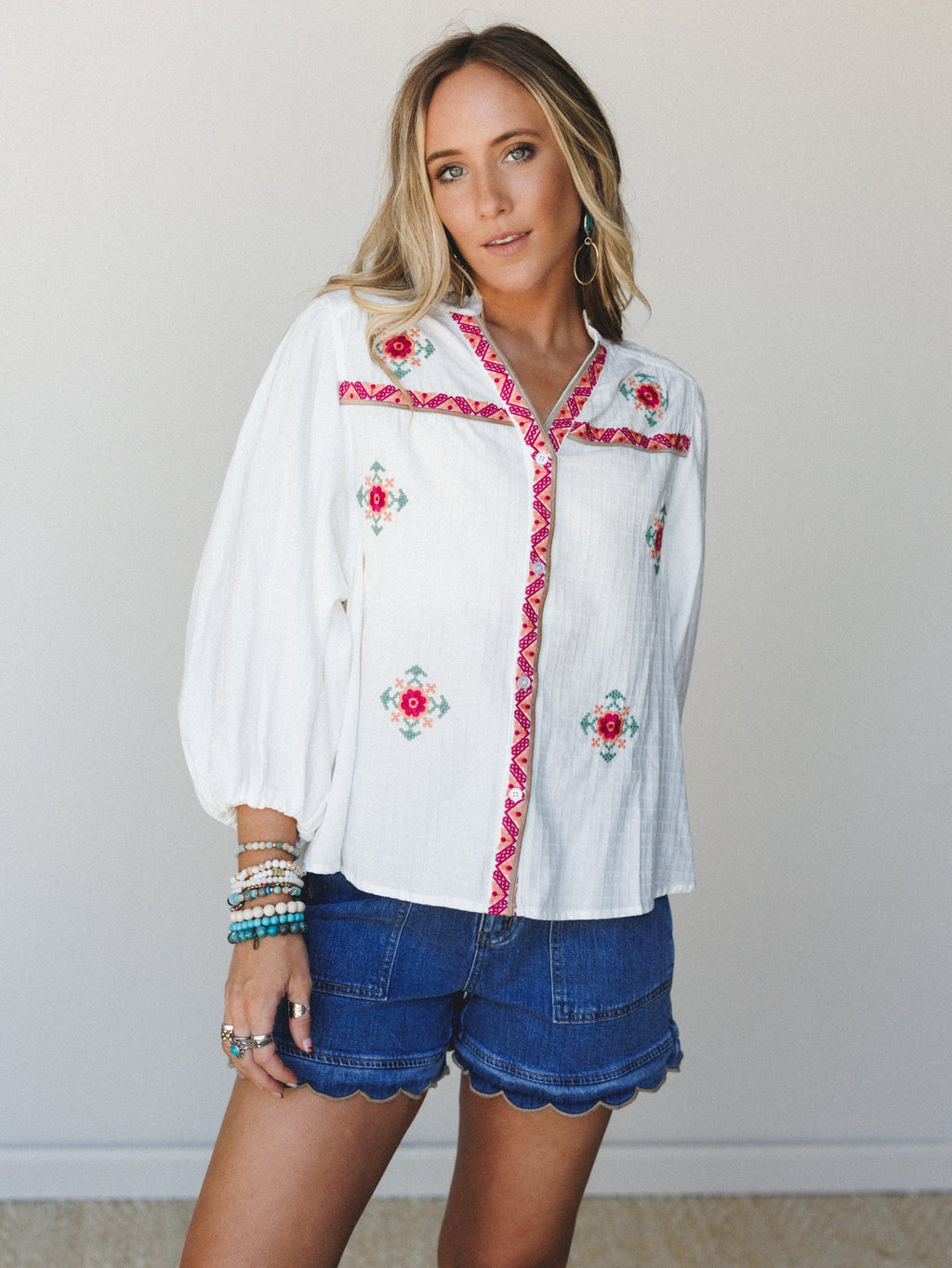 Canyon Wind Blouse - White